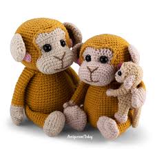 amigurumi monkey with baby free pattern