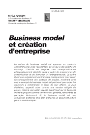 PDF) Business Model et création d'entreprise