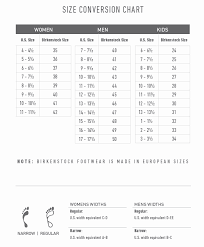 Birkenstock Footwear Size Chart Rigorous Birkenstock Size