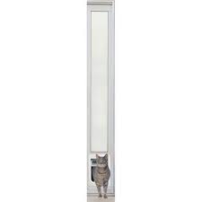 Ideal Pet S 80patckw 7 5 In X 10 5 In Large White Kat Pet Patio Door Insert For 77 6 In To 80 4 In Aluminum Sliding Glass Door