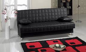 halifax black leather sofa bed by