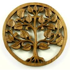 30cm Hand Carved Wooden Tree Of Life