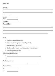 Blank Resume Forms Blank Resume Templates Free Download Blank Cv