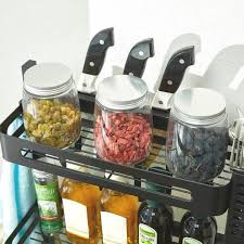 See more ideas about kitchen countertop storage, countertop storage, kitchen organization. Boyel Living Spice Rack 3 Tier Black Kitchen Bathroom Organizer Countertop Storage Shelf Holder Standing Rack Tk19019 1 The Home Depot
