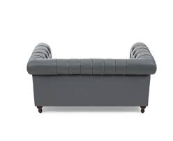 Milano Chesterfield Grey Leather 2