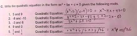 Quadratic Equation 2x