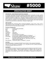 shaw adhesive 5000 pdf