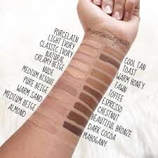 Swatches Of All The Skintone Shades Of The La Girl Hd Pro