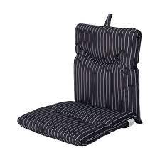 Outdoor Highback Cushion Grey Stripe