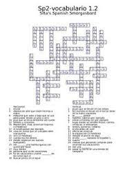 A new puzzle is published every day. Spanish Avancemos 2 Vocab 1 2 Crossword Vocab Spanish Teachers