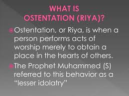Image result for ostentation islam