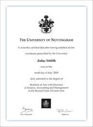 Your Degree Certificate The University Of Nottingham Ningbo China