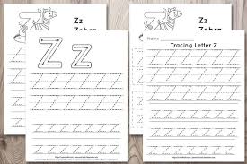 free printable letter z tracing