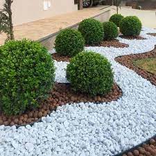 Front Yard White Rock Landscaping Ideas