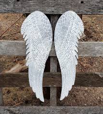 metal angel wings wall decor shabby