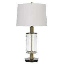 42 Inch Clear Glass Table Lamp With