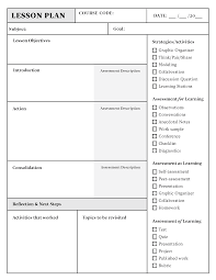 lesson plan template in word