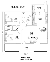 modern tiny house plans 953 sq ft