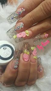 encapsulated nails with 3d design by