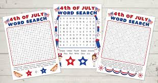 Printable 4th of july word search. 3 Free Printable 4th Of July Word Search Puzzles Easy Medium Hard