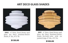 Retro Art Deco Glass Shades The