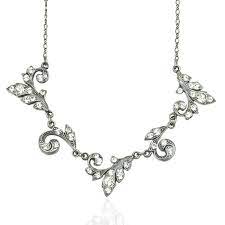 small crystal vine collar necklace