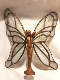 Copper Finish Erfly Fairy Art