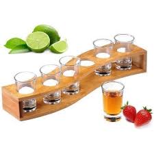 Tequila Shot Glasses Tray Holder