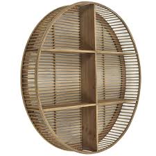 Hyde Bamboo Round Wall Shelf Temple