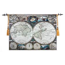 Us 35 0 30 Off Medieval World Map Nautical Charts Art Wall Tapestry Picture Fabric Belgium Wall Hanging Gobelin Moroccan Decor Wall Carpet In