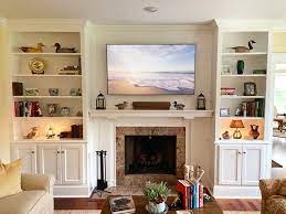 fireplace cabinets built in wall