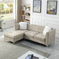 144 wide velvet modular sofa chaise