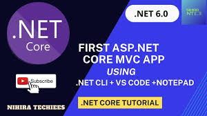 create asp net core application using
