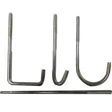 square and round mild steel j hook bolt