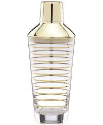 Kate Spade Gold Striped Glass Cocktail