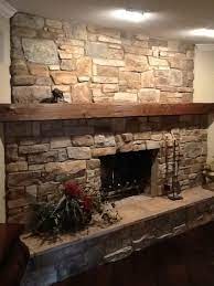 stone fireplace redo traditional