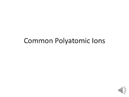 Common Polyatomic Ions Sada Margarethaydon Com