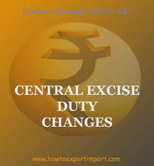 Central Excise Duty Changes As Per Indian Budget 2015 16