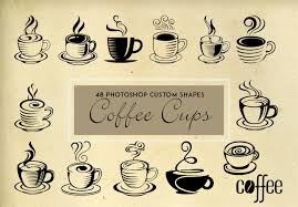 48 coffee cup shapes for creating logos