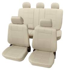 Beige Car Seat Covers Classy Leather