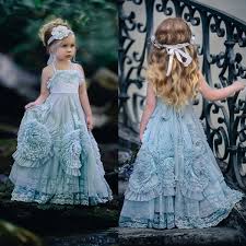 2020 New Halter Dollcake Flower Girl Dresses Special Occasion For Weddings Ruffled Floor Length Lace Party Communion Dresses For Toddler Little Girls