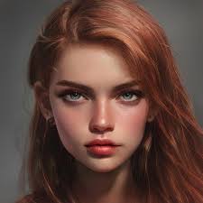 red haired beauty woman portrait