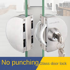 Glass Door Lock Stainless Steel Double