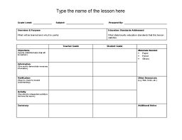 Weekly Lesson Plan Microsoft Word Templates
