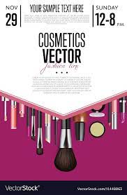 cosmetics promo flyer with date and
