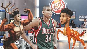 $2,222.00 + $5.00 shipping + $5.00 shipping + $5.00 shipping. Bucks News Giannis Antetokounmpo Was Dave Busters Loving Rookie