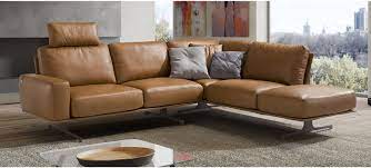 nuvolari rhf tan leather corner sofa