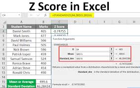z score in excel exles how to