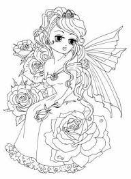 Printable coloring and activity pages are one way to keep the kids happy (or at least occupie. Anime Princess Fairies Artist Elena Yalcin Princess Coloring Pages Fairy Coloring Pages Princess Coloring