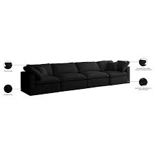 Black Velvet Modular Sofa